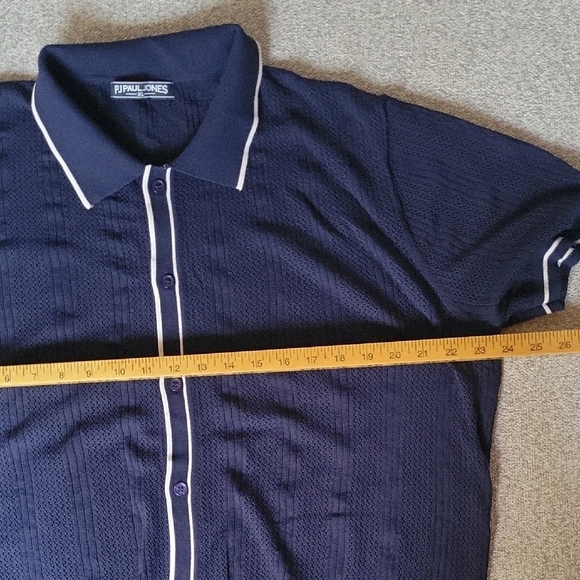 Paul Jones Navy Blue Button-Up Shirt Size XL - Picture 7 of 11